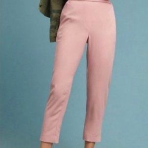 Anthropologie Essential Pull on Trouser in. Crepe Fabric - Size XS, Blush Pink